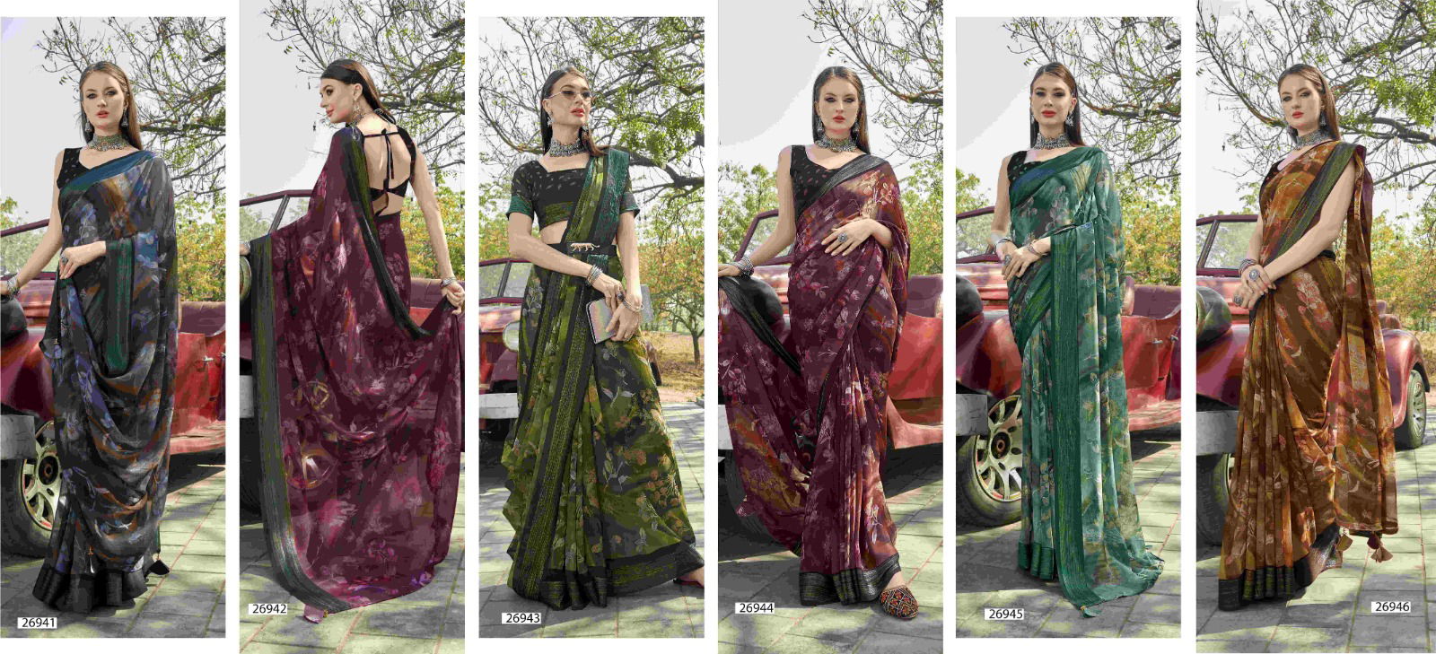 Shrilata By Vallabhi Georgette Designer Printed Sarees Wholesale Price In Surat